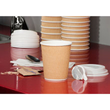 Durable Protective Corrugated Paper Hot Coffee Cups